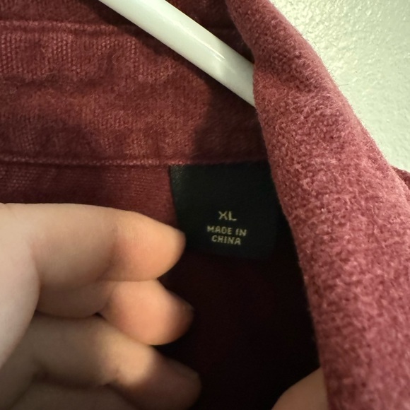 ⭐️3for10⭐️ Redhead Button Down Cotton Shirt Men’s XL Dark Red Maroon Long Sleeve - Picture 6 of 8